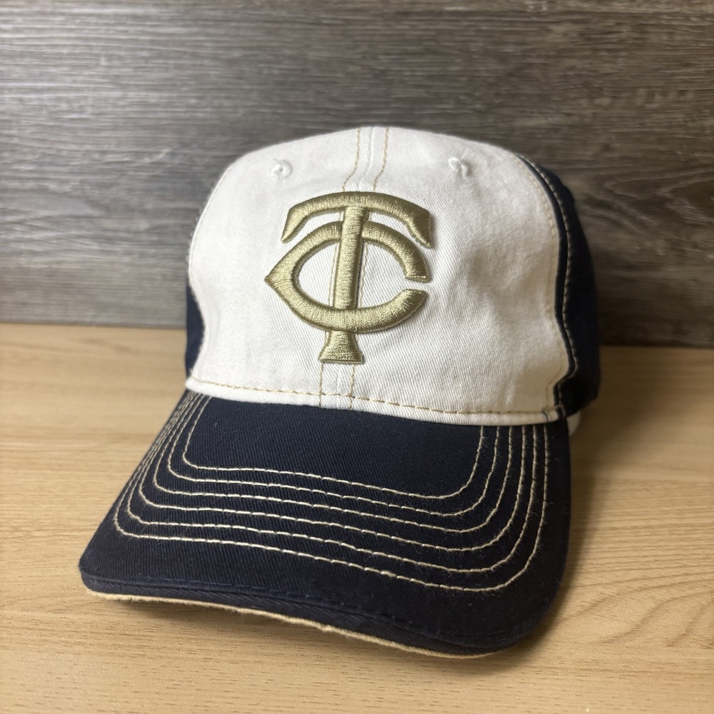 Minnesota Twins Hat Cap Strap Back Navy White MLB Baseball Crucial Catch Mens